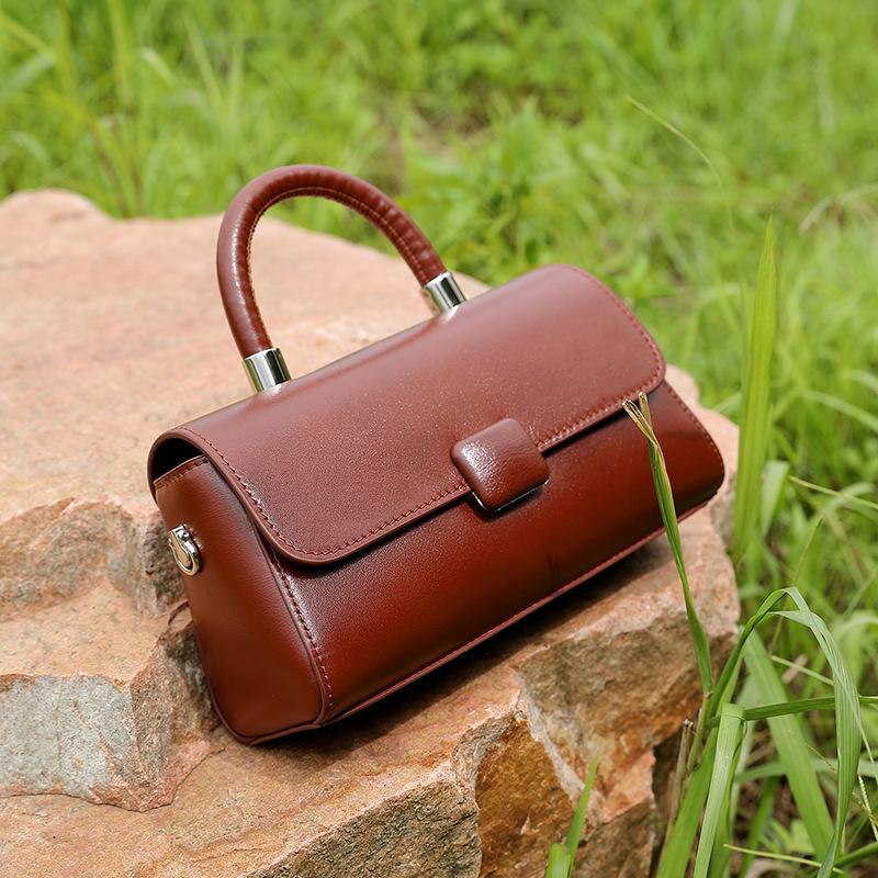 Leather Handbag Women'S Bag Light Luxury Niche High-End Single Shoulder Messenger Bag Light And Versatile Small