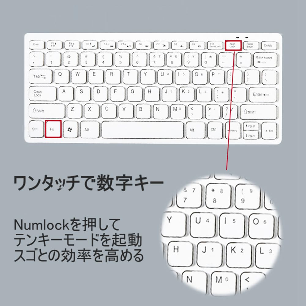 USB Wired Mini Keyboard, English Layout, 78 Keys, Quiet, Small, Slim, Compact, No Numeric Keypad, Membrane, USB Connection, 1.5m Cord, Compatible