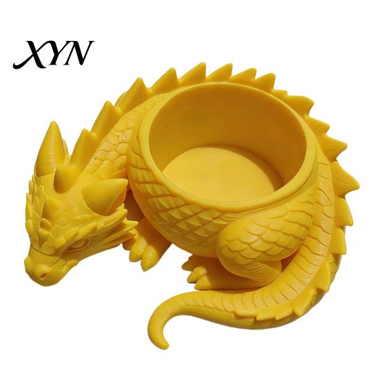 Flowerpot 3D Printed Flower Pot, Fairy Tale Style Dragon-Shaped Planter Red Dragon Plant Container with Breathable Design, Small for Home Decor Scale