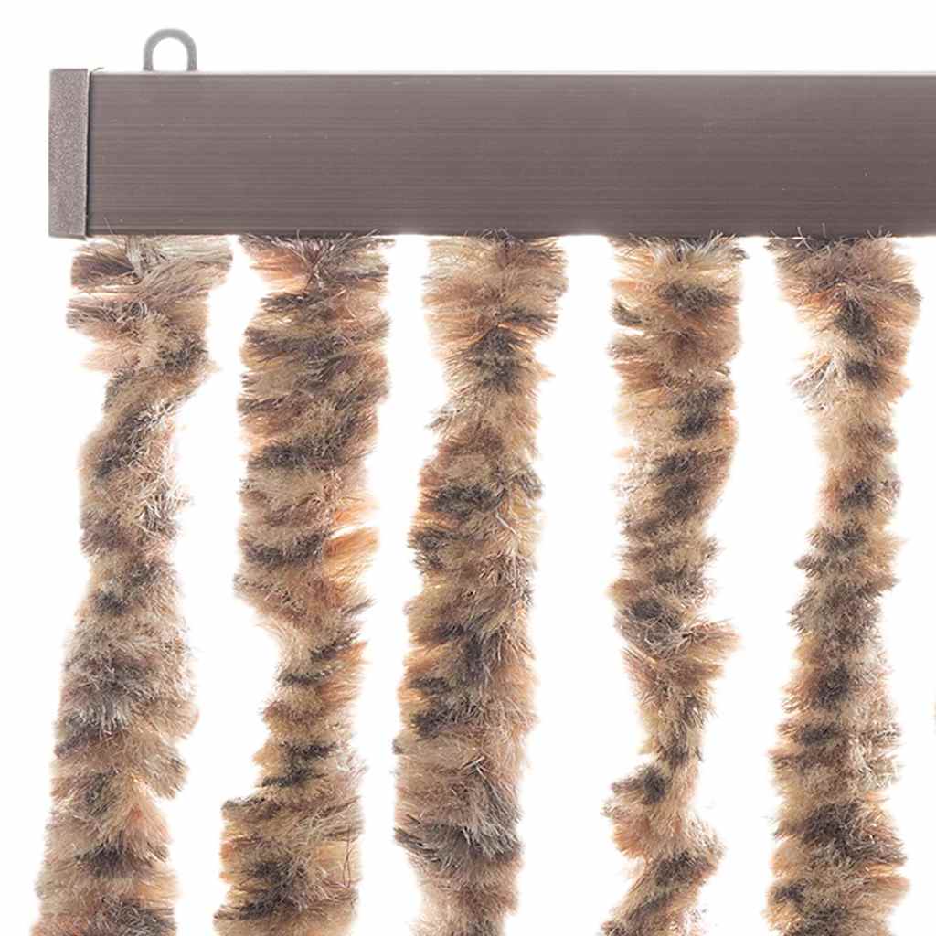 VidaXL Fliegenvorhang Beige und Dunkelbraun 90x220 cm Chenille