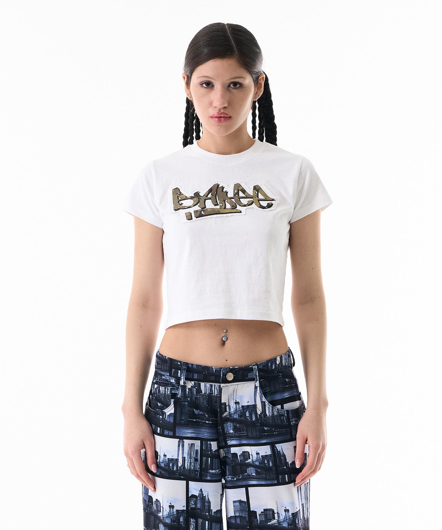 Buddy Graffiti Applique Top White S