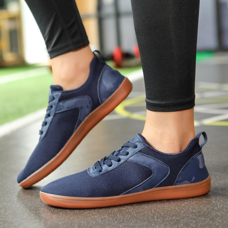 Anti-slip Wide Toe Training Sneakers Light Breathable Casual Sports Shoes Mesh Gym Fitness Flat Shoes