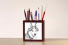 Siberian Husky, Chukcha – Pen holder with a dog, desk organizer with a print | Art-Dog