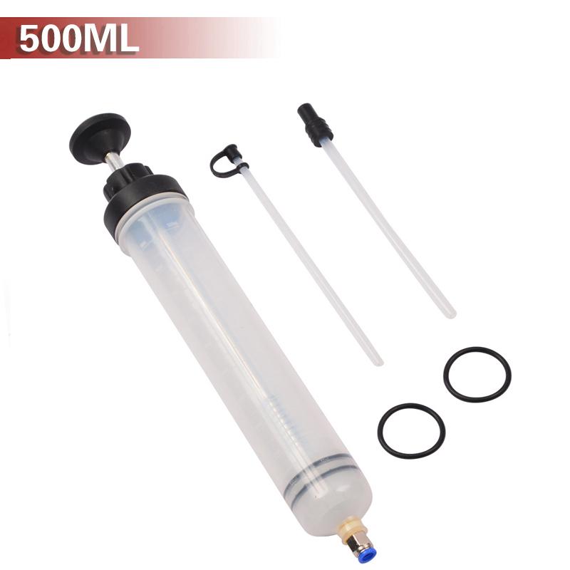 Car Oil Fluid Extractor Auto Air Pump Filling Syringe Bottle Transfer Automotive Fuel Extraction Hand Pump Dispenser Tools 500cc