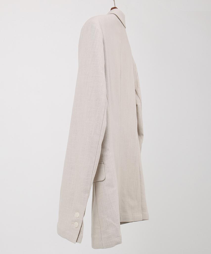 Paletot Linen Single Blazer_Beige