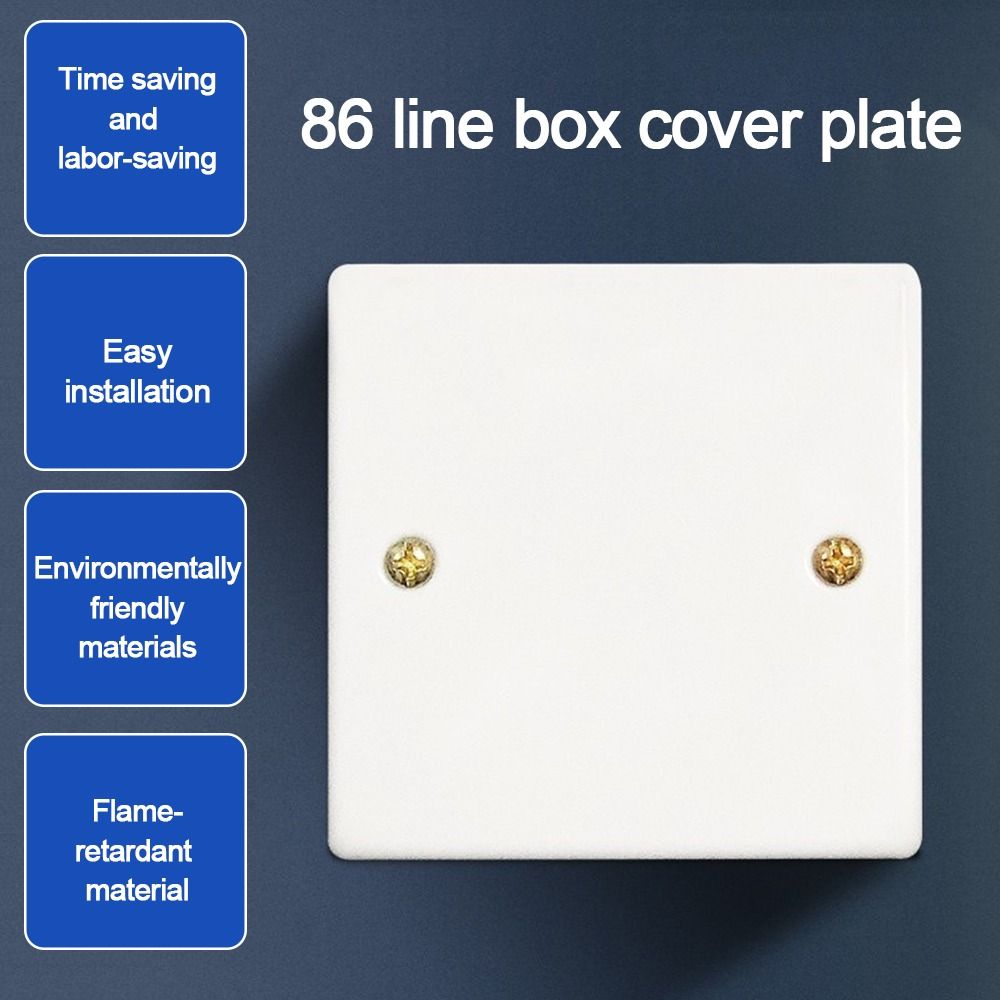 10pcs/set 86 Type Concealed Box Cover Easy Installation Blank Cover Panel  Home Decoration