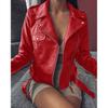 Women's leather jacket spring and autumn new large size women's clothing short jacket PU locomotive clothing slim winter leather jacket