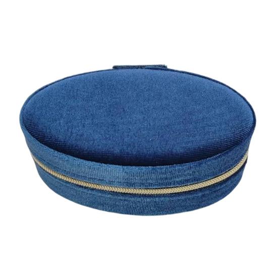 Mini Jewelry Box, Portable Velvet Zipper Jewelry Box, Compact Jewelry Storage Case for Travel, Engagement, Wedding
