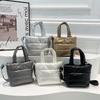 Verstellbarer Riemen Gesteppte Umhängetasche Große Kapazität Tragetasche Geschenk Puffer Crossbody-Tasche Einkaufen