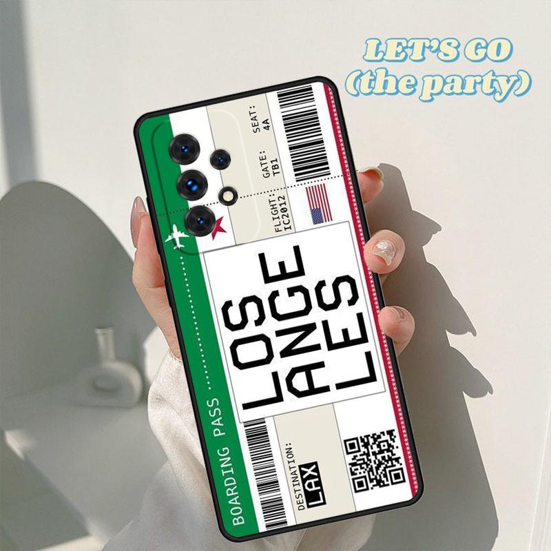 BOARDING PASS phone case For Samsung Galaxy A42 A31 A40 A51 A71 A32 A80 A91 A52 A72 A73 A20e A21S A50 A70 A11 A12 Cover