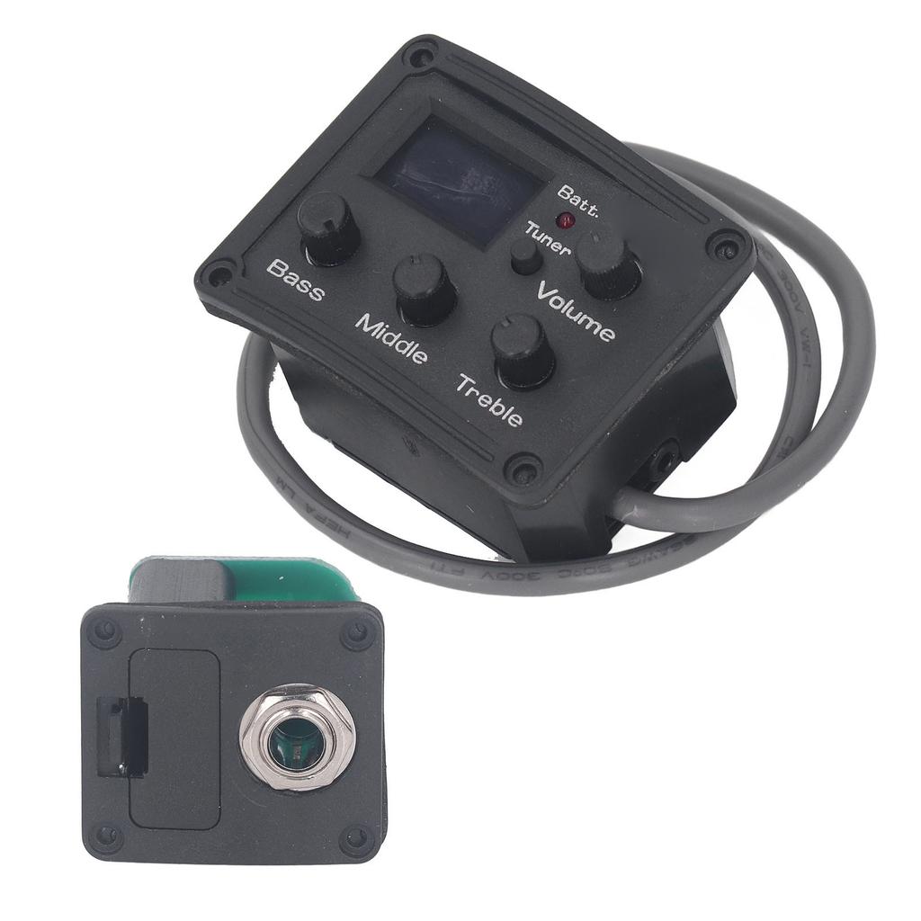 Ukulele Preamp Amplifier Equalizer LCD Screen 3 Band Ukelele Pickup Preamp Equalizer
