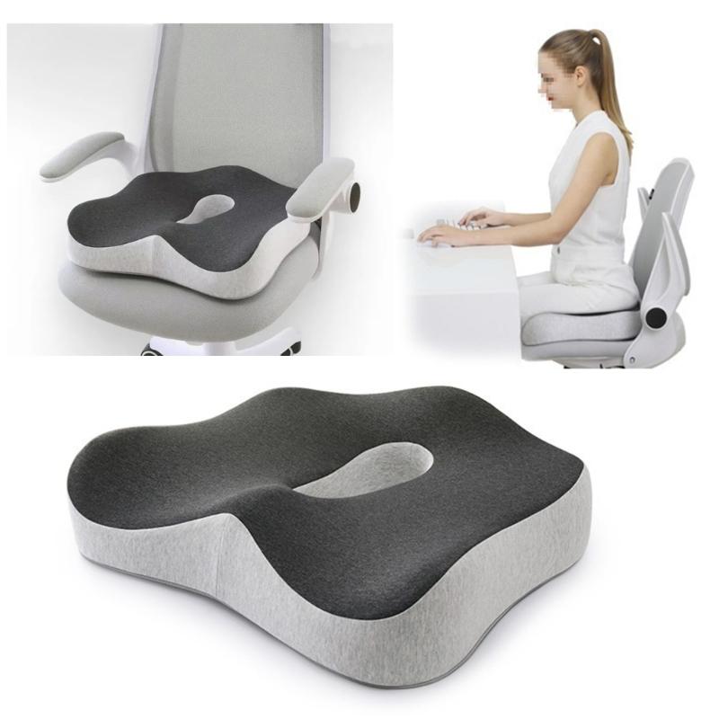 Ergonomic Coccyx Pillow with Removable Washable Cover Support for Long Sitting Hour Office Car