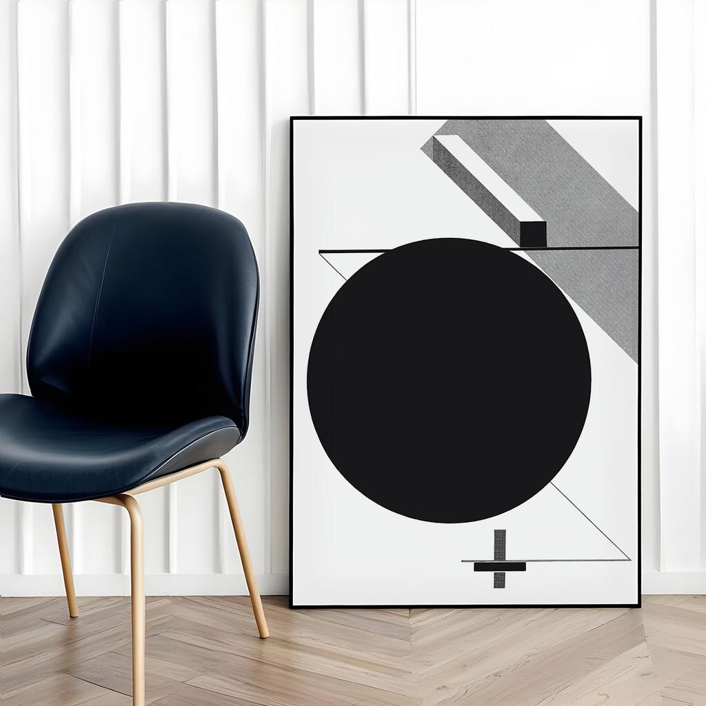 Plakat czarno biały bauhaus plakaty na ścianę