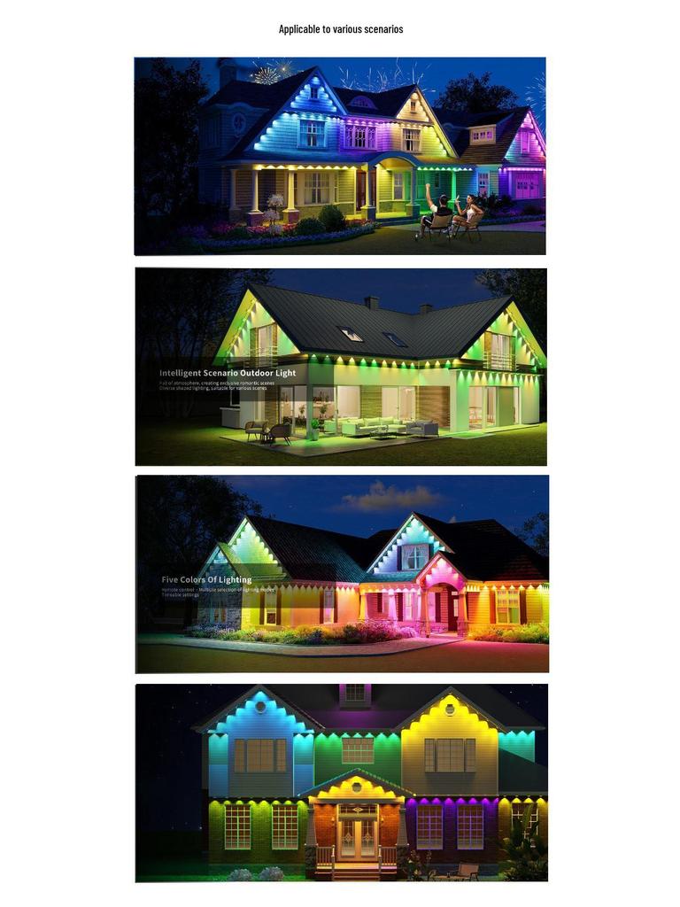 Smart Bluetooth Neon Strip Outdoor Wall Light - Color-Changing PVC Atmosphere Lighting