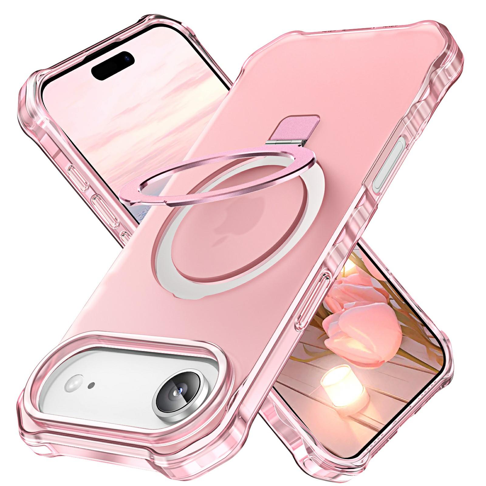 

For iPhone Air Case Compatible with MagSafe Matte Kickstand Hybrid Phone Cover Small Wavy Edge
