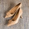 Heels for Ladies Pointed Stiletto High Heels Women's Autumn New French Commuter Banquet Work Patent Leather Single Shoes Women