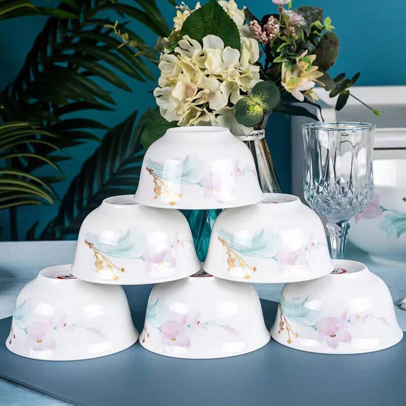 Tang Hui 22-Piece Microwave Safe Bone China Dinnerware Set