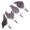 4 Pcs Garden Hen Stakes Colorful Realistic Decorative Acrylic Easy To Install Chicken Yard Decor