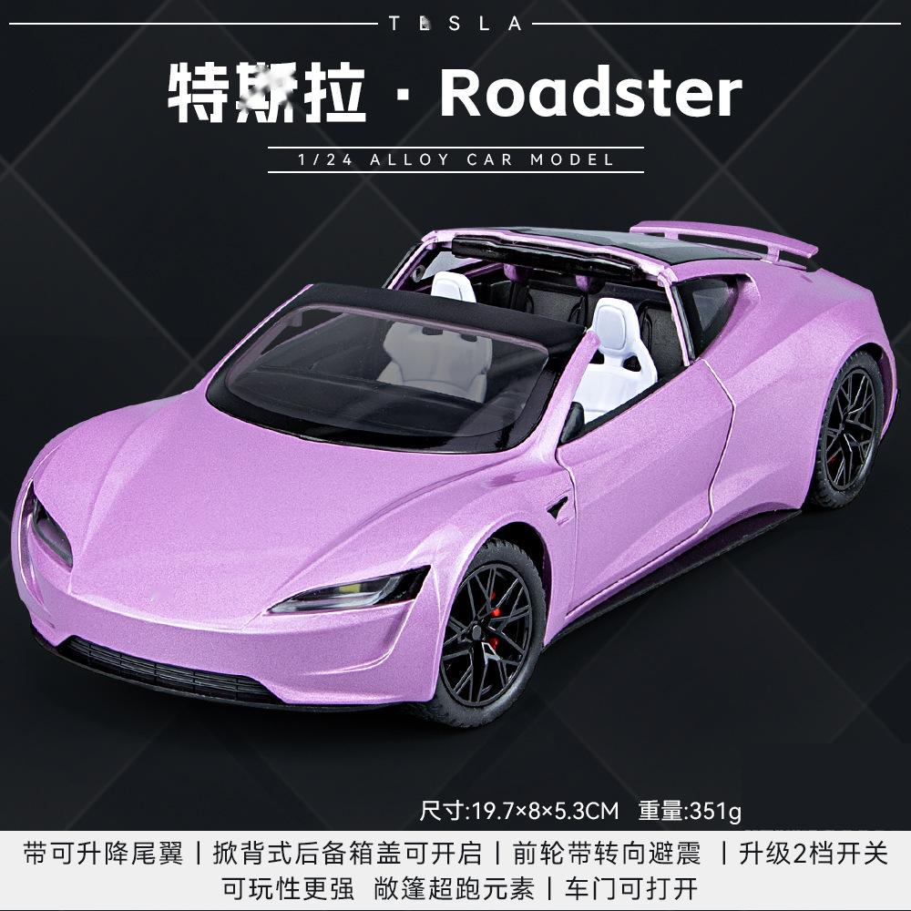 

1:24 Tesla Roadster Sport Car Alloy Car Model Diecasts & Toy Vehicles Toy Cars Kid Toys For Children Christmas Gifts Boy Toy
