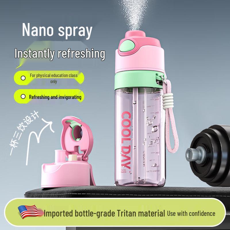 Children s Spray Straw Water Bottle 780ml