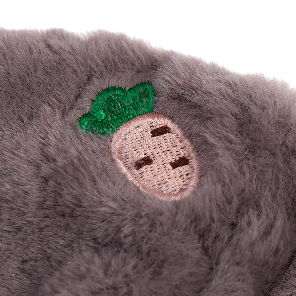 Fashion Soft Cute Cat Warm Mittens Half Finger Faux Rabbit Hair Gloves Plush Thick