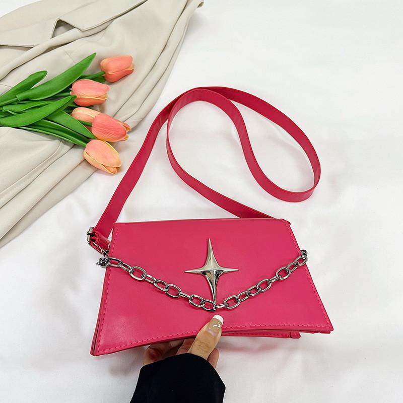 Стильная Универсальная Сумка на Одно Плечо Современная Корейская Мода Модный Клатч В Нескольких Цветах маджента