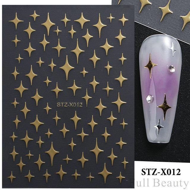 Nail Art Stickers New Chinese Style Butterfly Cat Eye Butterfly Beads Adhesive Nail Stickers