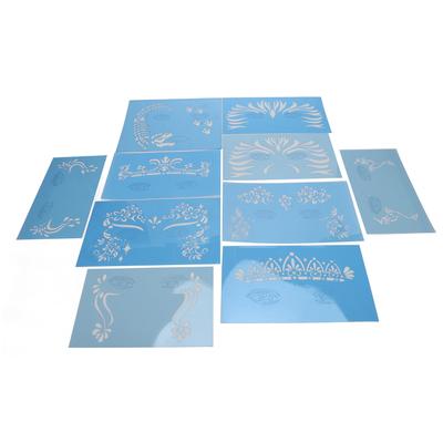 10 Sheet Face Paint Stencil PET Holiday Halloween Makeup Face Paint Template for Stage Performance