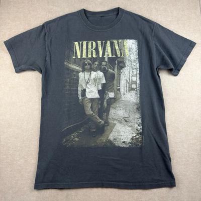 Maglietta Nirvana Uomo Taglia S Nera Grafica Kurt Cobain Grunge Musica Rock