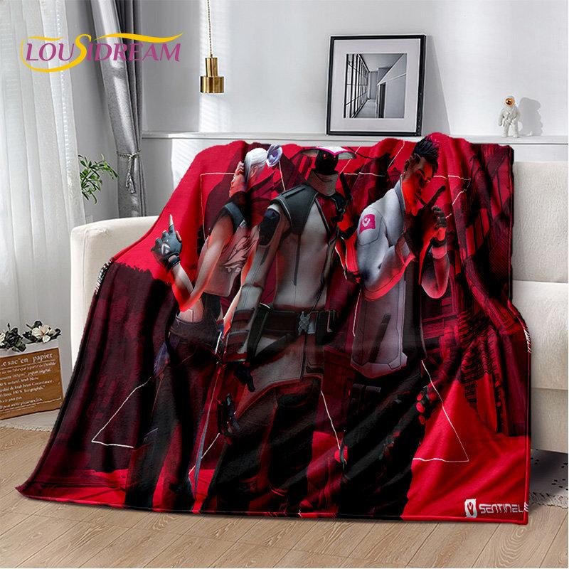 3D HD VALORANT Game Gamer Cartoon Soft Plush Blanket,Flannel Blanket Throw Blanket for Living Room Bedroom Bed Sofa Picnic Cover