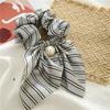Chiffon Bowknot Silk Hair Scrunchies Women Pearl Ponytail Holder Hair Ties Hair Rope Rubber Bands Headwear Hair Accessories