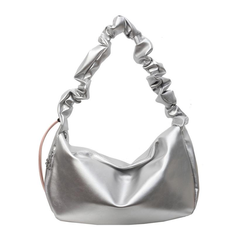 Premium Pleated Cloud Bag Women's 2025 New Trendy Fashion Dumpling Bag Large Capacity Commuter Shoulder Messenger Bag