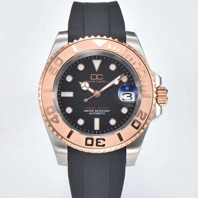 New Men's Mechanical Watch Silicone Belt Automatic Movement Fashion Business Waterproof Mechanical Watch High-end Men's Watch
