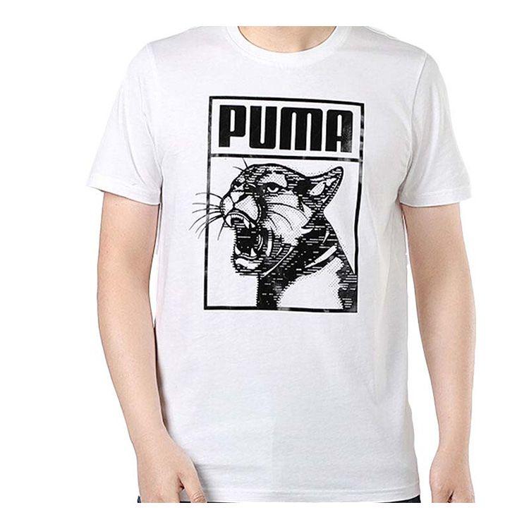 Puma Graphic Tee Box Logo, Life Series, Short Sleeve Men Tops White 598245-52