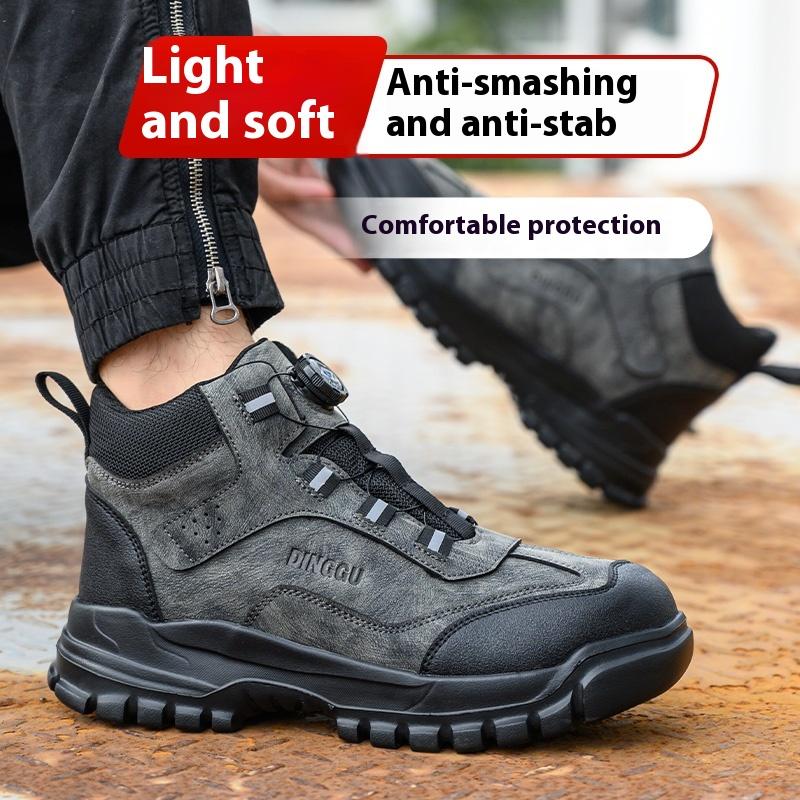 High top Steel toe Work Safety Shoes Waterproof Protective Shoes Hiking Work Boots Anti-smash Anti puncture Indestructible Boots