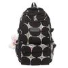 Korean Style Backpack For Girls Boys With Solid Color And Star Embroidery Design For School And Travel