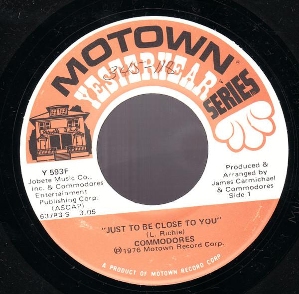 

7inch Record COMMODORES Just To Be Close To You Fancy Dan Y593F Motown US SoulFunk Used