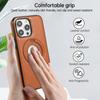 For iPhone 12 Pro Max Case Magnetic Kickstand PU Leather Coated PC+TPU Phone Cover
