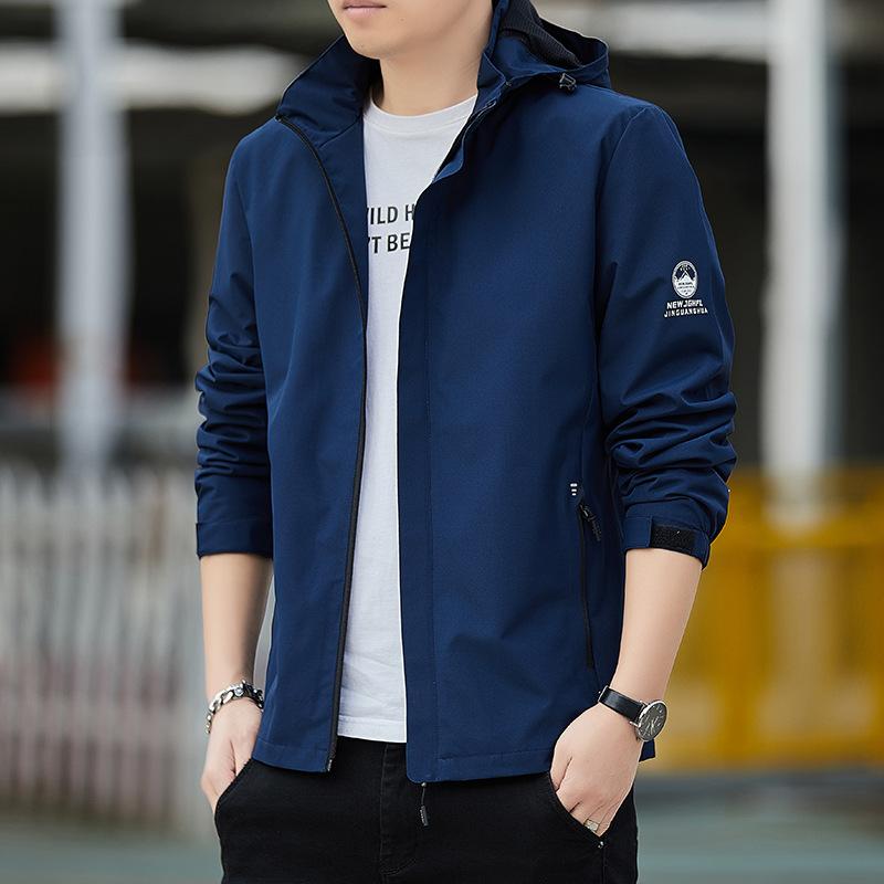 Spring and Autumn New Jacket Men's Hooded and Fleece Thick Coat Male Couple Loose Casual Padded Jacket Warm Padded Jacket