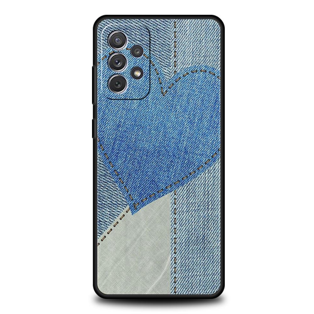 

Чехол для телефона из кожи с узором ткани для Samsung Galaxy A55 A35 A17 A07 A15 A13 A25 A51 A71 A72 A73 A32 A52 A52S A41 Мягкий корпус из ТПУ Samsung A55