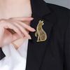 New Vintage Metal Animal Brooches Neutral Line Horse Cat Brooches Stylish Suit Coat Decor Banquet Party Daily Wear Jewelry Gifts