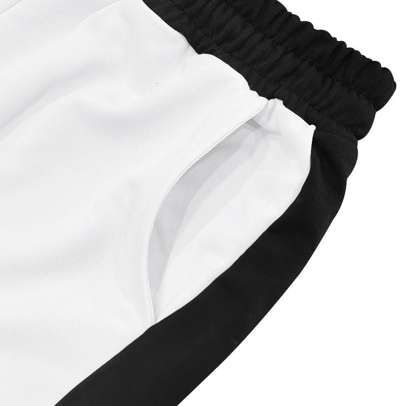 Men's Drawstring Casual Pants All Breathable Men Drawstring Vintage Patchwork New Men's Loose Straight Drawstring Pants