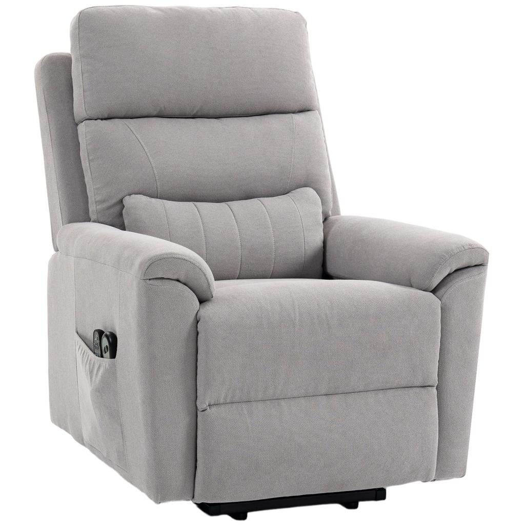 Power Lift Recliner Chair with Vibration Massage, Heat, Light Grey