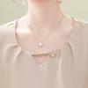 Elegant Chiffon Blouse for Middle-Aged and Elderly Women, 3/4 Sleeves, Comfortable, Versatile, Slimming Design