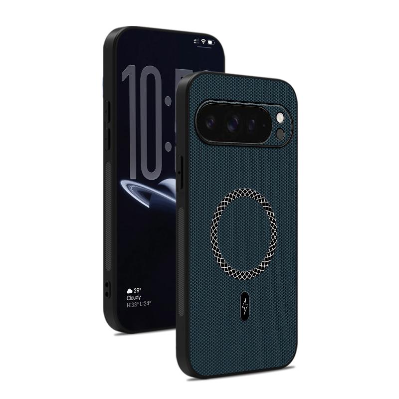For Google Pixel 7 Lens Guard Magnetic Phone Case For Google Pixel 7 Pro 7A Leather Texture Wireless Charging Protector Cover
