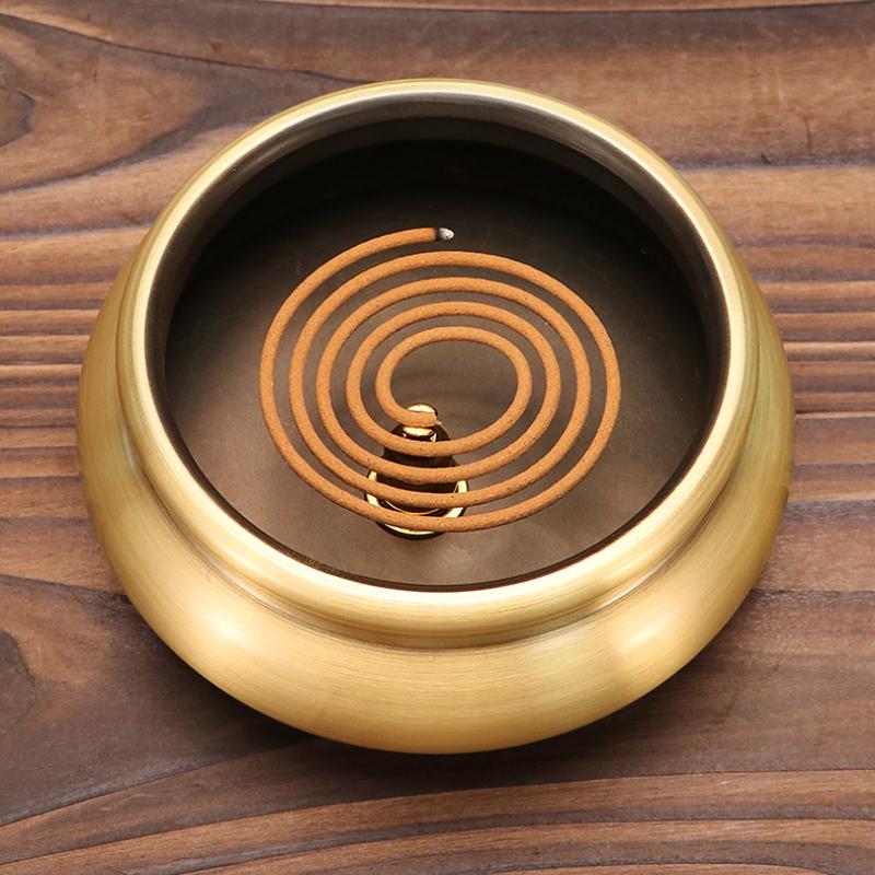 Home Decoration Accessories Copper Incense Burner Ornaments Smooth Incense Burner Large Edge Furnace Home Offerings 1pcs Censer