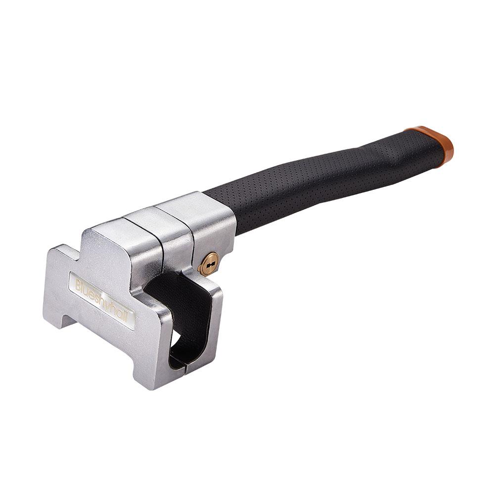 

Автомобильный противоугонный замок безопасности типа T с поворотным рулевым колесом с 2 ключами, не для высокой приборной панели чёрный