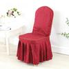 Printed Chair Cover Elastic Spandex Universal Wedding Chair Cover Hotel Catering Party Specific Skirt Style Cushion Anti Slip Protective Covers
