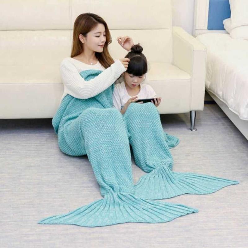 Pătură de dormit sirenă purtabilă flanel pătură coadă de sirenă toate anotimpurile copii adulți pătură confortabilă pentru îmbrățișat