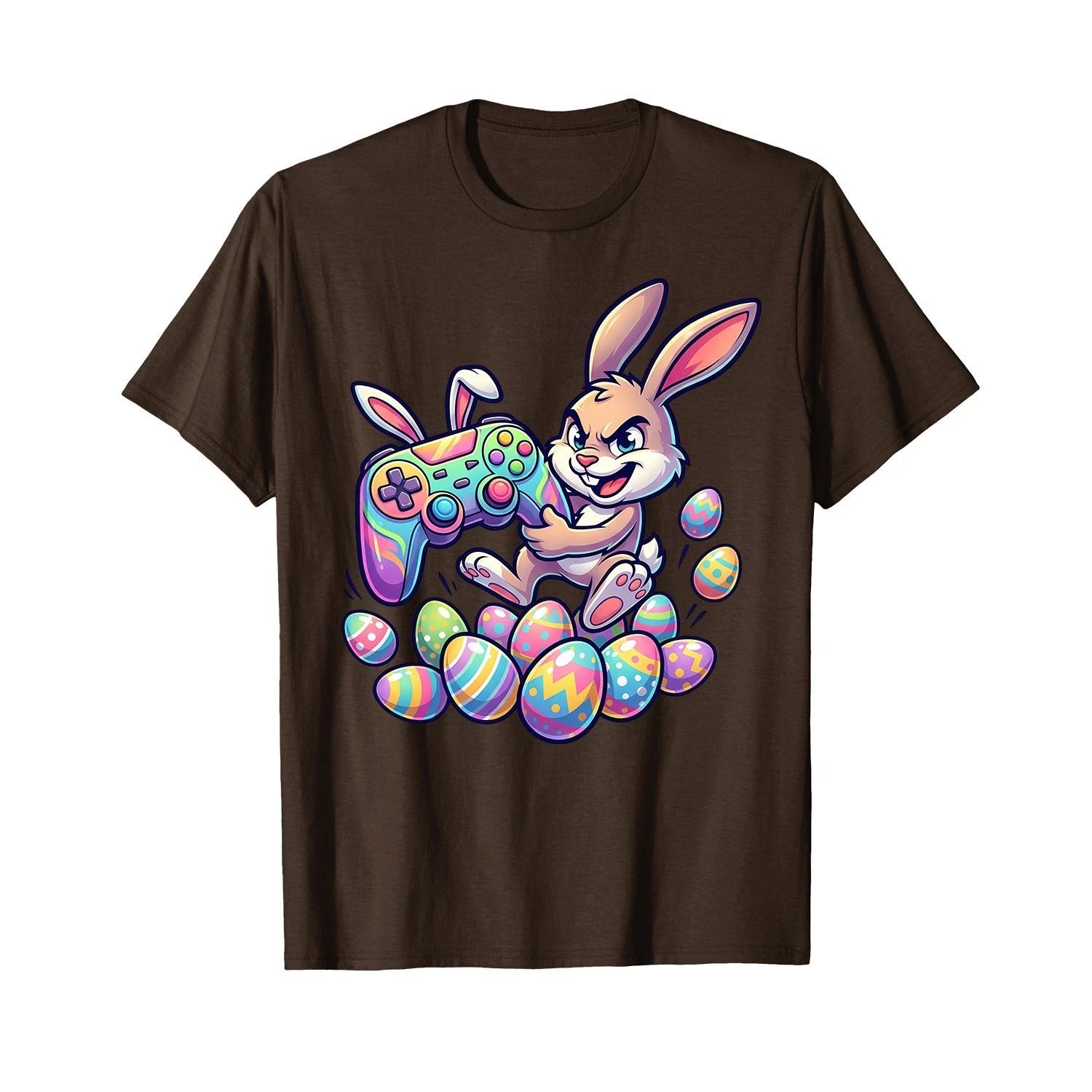 Easter Video Game Bunny Eggs Gaming Gamer Boys Men Teen Kids T-Shirt Small S